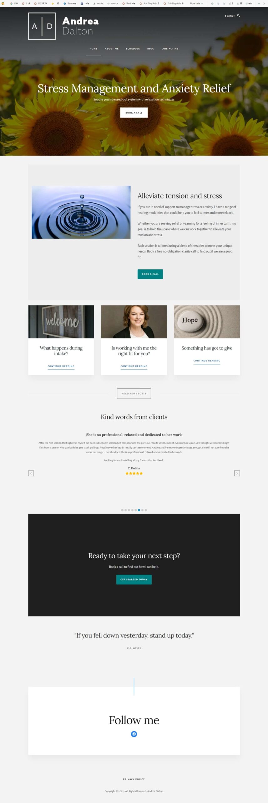 Client Case Study Therapy Website Marieosullivan